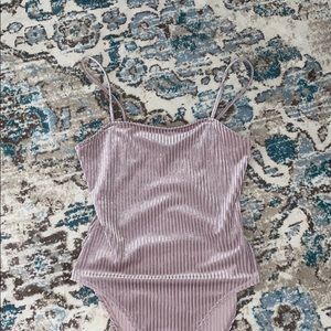 Suede Forever 21 bodysuit